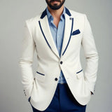 FOESCE Elegant Suits for Men Single Breasted Notch Lapel Slim Fit Male Clothing 2 Piece Jacket Pants Full Sets Costume Homme Terno 2025