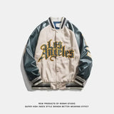 FOESCE Embroidered baseball jacket women's coat bomber jacket unisex trend casual wild loose baseball uniform handsome boy jacket coat
