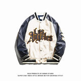 FOESCE Embroidered baseball jacket women's coat bomber jacket unisex trend casual wild loose baseball uniform handsome boy jacket coat