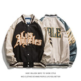 FOESCE Embroidered baseball jacket women's coat bomber jacket unisex trend casual wild loose baseball uniform handsome boy jacket coat