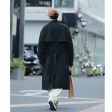 FOESCE England Style Double Breasted Trenchcoat Men Leisure Long Windbreaker Coats Stylish Quality Handsome College Hombre Trench Coat