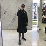 FOESCE England Style Double Breasted Trenchcoat Men Leisure Long Windbreaker Coats Stylish Quality Handsome College Hombre Trench Coat
