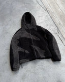 FOESCE European and American Retro Trendy Brand Clothing Hip-hop Street Color Matching Oversized Jacket Men Harajuku Hooded Zipper Coat