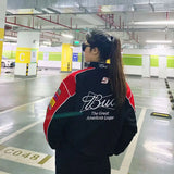 FOESCE F1 Racing Suit Embroidered Racing Suit Cycling Suit Motorcycle Suit Embroidered Casual Long Sleeve A169 Racing Suit Christmas