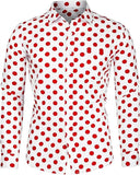 FOESCE Fashion 3D Printed Men's 10-color Polka Dot Long-sleeved Slim-fit Shirt Button And Long-sleeved Comfort Casual Men's Tops