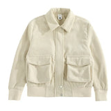 FOESCE Fashion Brands Mens Clothing Tops Corduroy Jackets Korean Version Trendy Spring and Autumn Jackets for Men