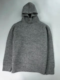 FOESCE Fashion luxury men's half zipper hooded sweater autumn winter new item solid color texture Korean style casual knitted pullover