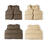 FOESCE Frog drift New Fashion Street Kanye West DONDA Double sided wearable short cotton jacket Sleeveless Cotton padded Down vest men