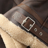 FOESCE Fur Men's Autumn Winter Thickening High-end Brand Leather Jacket / Plus Velvet Thickening Fashion Large Size Khaki Man PU Jacket