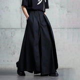FOESCE Gothic Y2K Double-Layer Wide Leg Japanese Culottes Dark Style Streetwear Draped Personality All Match Casual Pants Unisex 2025