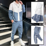 FOESCE 2025 Men Tracksuit Casual Joggers Hooded Sportswear Jackets And Pants 2 Piece Sets Hip Hop Running Sports Suit