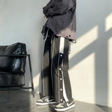 FOESCE pants men's basketball pants loose straight wide leg pants summer thin Korean fashion casual pants sports pants sweatpants