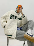 FOESCE Les Shuai t Lin wanwan winter baseball collar cotton jacket men's and women's loose couple work clothes cotton jacket Baseball
