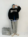 FOESCE Les Shuai t Lin wanwan winter baseball collar cotton jacket men's and women's loose couple work clothes cotton jacket Baseball