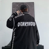 FOESCE Hand painted graffiti shirt men's design sense of minority advanced sense of leisure Hong Kong style shirt hiphop fried Street