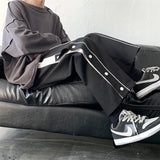 FOESCE pants men's basketball pants loose straight wide leg pants summer thin Korean fashion casual pants sports pants sweatpants
