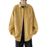 FOESCE Shirt men's long sleeve ins simple and versatile loose Shirt spring and autumn Korean fashion handsome casual imported-china