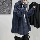 FOESCE Long Sleeve Plaid Shirt Men's casual Shirt high quality shirts men clothing japanese streetwear fashion The new listing 2025