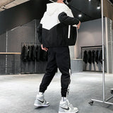 FOESCE 2025 Men Tracksuit Casual Joggers Hooded Sportswear Jackets And Pants 2 Piece Sets Hip Hop Running Sports Suit