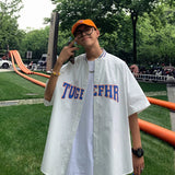 FOESCE Hip hop short sleeve shirt men's summer thin fashion brand shirt casual coat high-grade feeling ruffian handsome top camisa