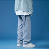 FOESCE Mens Jeans Large Denim Jeans for Teens Trousers for Men Jean Baggy Pants Men's Fashion Man Male Trendyol Streetwear Korean Men´s