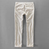 Foesce 100% Quality Pure Linen Casual Pants Men Brand Long Trousers Men Business Fashion Pants For Men Pantalones Pantaloni Un Pantalon