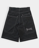 FOESCE Harajuku Embroidery Pattern Hip Hop Retro Black Gym Basketball Shorts Sweatpants Y2k Shorts Men Fashion Denim Shorts Streetwear