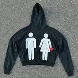 FOESCE Harajuku Oversized Letter Hoodies Women Streetwear High Quality Hoodie Vintage High Street Sweatshirt Goth Y2k Men Clothing