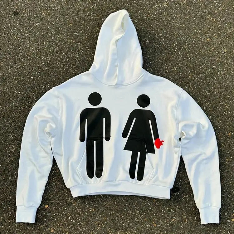 FOESCE Harajuku Oversized Letter Hoodies Women Streetwear High Quality Hoodie Vintage High Street Sweatshirt Goth Y2k Men Clothing