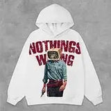 FOESCE Harajuku Oversized Letter Hoodies Women Streetwear High Quality Hoodie Vintage High Street Sweatshirt Goth Y2k Men Clothing