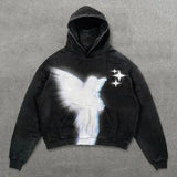 FOESCE Harajuku Oversized Letter Hoodies Women Streetwear High Quality Hoodie Vintage High Street Sweatshirt Goth Y2k Men Clothing
