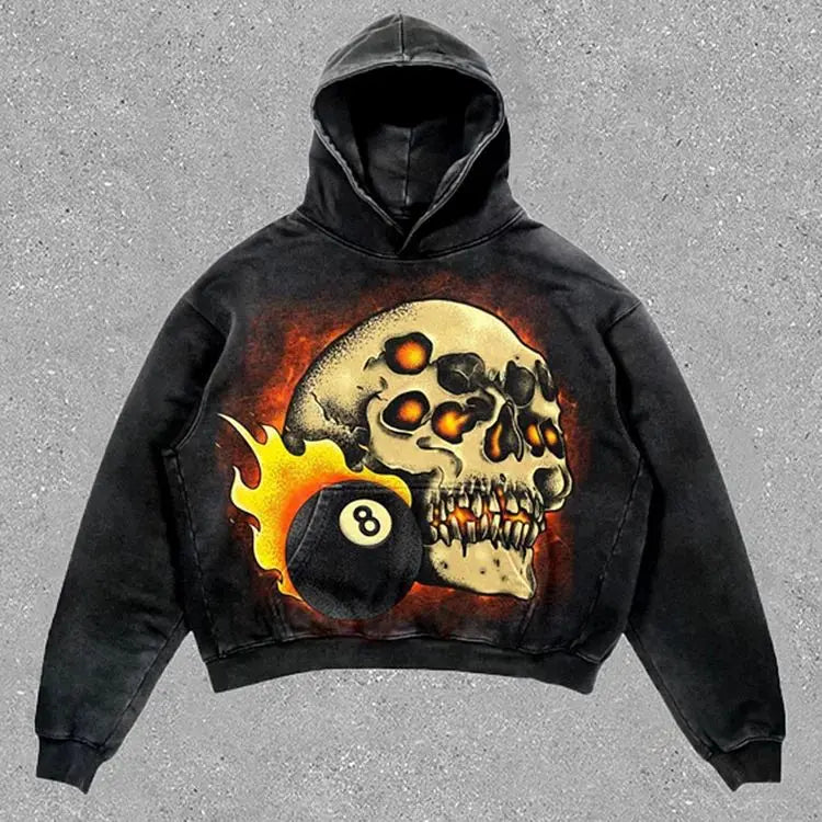 FOESCE Harajuku Oversized Letter Hoodies Women Streetwear High Quality Hoodie Vintage High Street Sweatshirt Goth Y2k Men Clothing
