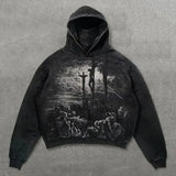 FOESCE Harajuku Oversized Letter Hoodies Women Streetwear High Quality Hoodie Vintage High Street Sweatshirt Goth Y2k Men Clothing