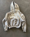 FOESCE Harajuku Oversized Street Vintage Streetwear God heals Painting Printed Hoodies Women Sweatshirt 2025 New Y2k Tops Men Clothing