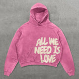 FOESCE Harajuku Stylish Retro Skull Print hoodies women graphic American y2k top oversized hoodie Couples streetwear goth women clothes
