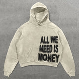 FOESCE Harajuku Stylish Retro Skull Print hoodies women graphic American y2k top oversized hoodie Couples streetwear goth women clothes
