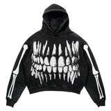 FOESCE Harajuku streetwear men Oversized angel Print Hoodies Women Tops tracksuit men Couples Sweatshirt Goth Y2k Clothes men clothing