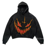 FOESCE Harajuku streetwear men Oversized angel Print Hoodies Women Tops tracksuit men Couples Sweatshirt Goth Y2k Clothes men clothing