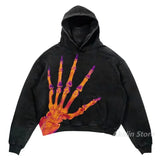 FOESCE Harajuku streetwear men Oversized angel Print Hoodies Women Tops tracksuit men Couples Sweatshirt Goth Y2k Clothes men clothing