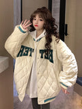 FOESCE Les Shuai t Lin wanwan winter baseball collar cotton jacket men's and women's loose couple work clothes cotton jacket Baseball