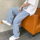 FOESCE Summer thin men jeans men's fashion famous brand versatile loose straight Summer pants clothes streetwear hiphop denim Hot Sale