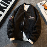 FOESCE Heavy Retro American Vibe Style Baseball Jacket Men 2025 Winter Trendy Brand Bomber Jacket Winter Wear Jackets  Coats