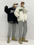 FOESCE Les Shuai t Lin wanwan winter baseball collar cotton jacket men's and women's loose couple work clothes cotton jacket Baseball