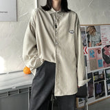FOESCE Korean style casual Hawaiian shirt on long sleeve striped fashion streetwear shirts hombre shirt db60sh men's clothes 2025