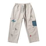 FOESCE Fresh and interesting printed casual pants, hip hop straight and handsome men's overalls 2025 The New listing Hot Sale