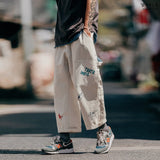 FOESCE Fresh and interesting printed casual pants, hip hop straight and handsome men's overalls 2025 The New listing Hot Sale
