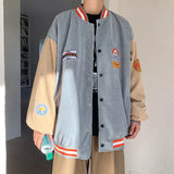 FOESCE Spring and autumn corduroy jacket men's ins tide brand Harajuku style Korean style versatile handsome loose Baseball Jacket
