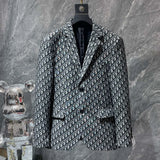 FOESCE High-end Handsome Luxuly Jacket Slim Fit Notched Lapel Groom Formal Prom Tuxedos Elegant Male Blazer Costume Homme