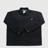 FOESCE High quality American Detroit washed retro old denim canvas workwear long sleeve large pocket coat jacket J97