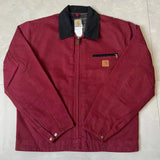 FOESCE High quality American Detroit washed retro old denim canvas workwear long sleeve large pocket coat jacket J97
